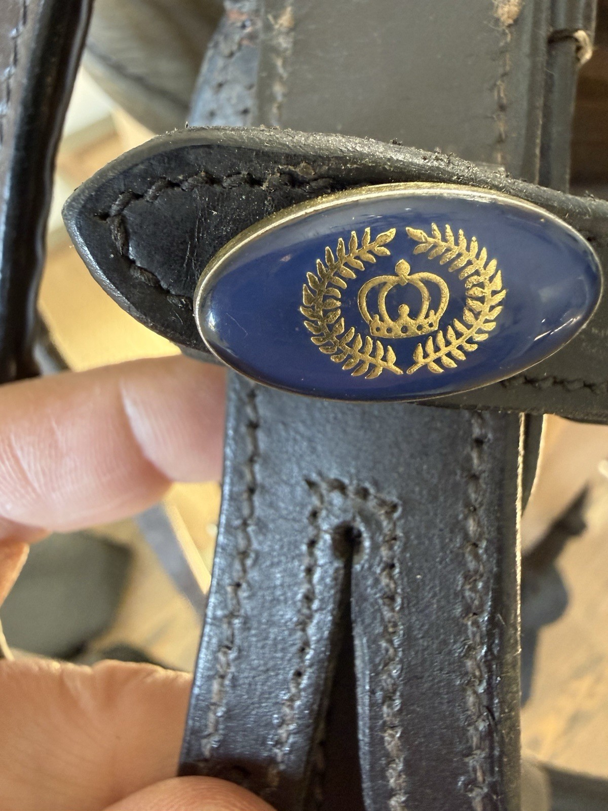 BROWN dressage double bridle Cob