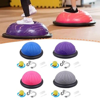 Balanceball mit Widerstandsbändern und Pumpe Hemisphäre Balance Training für Zuhause