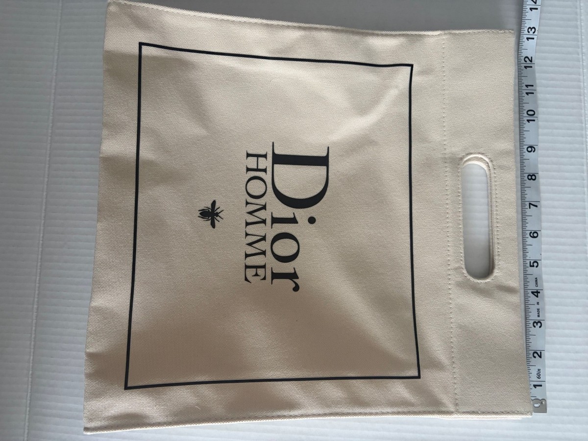 Christian Dior Beauty Dior Homme Tote Bag Beige Canvas Top Handle 