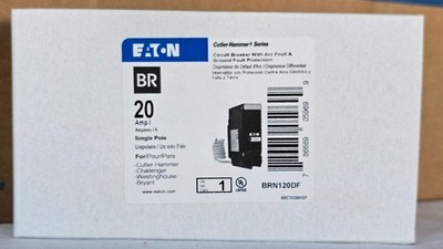 Eaton BRN120DF - 20 Amp Dual Purpose AFCI GFCI Circuit Breaker 1P 20A Pigtail Ne