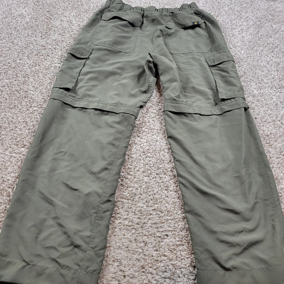 Boy Scouts Of America Pants Adult Medium Green Convertible Uniform 30" Inseam  - Image 4 of 4