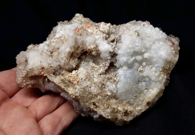 5" HYALITE OPAL on CHALCEDONY from Chihuahua, Mexico FLUORESCENT 