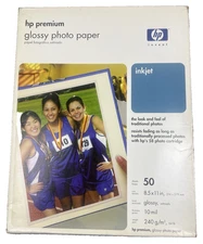 HP Premium Glossy Photo Paper 8.5" x 11" – 50 Sheets C6979A Inkjet Printer