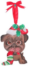 Bulldog Christmas Ornament, Dog Lovers Holiday Tree Decorations by Christmas ...