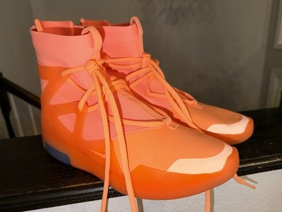 Nike Air Fear Of God 1 Orange Pulse Size 9.5 Mens AR4237-800 No box