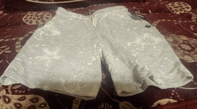 Floral Cotton Gray Shorts  Drawstring Pockets Casual Girls