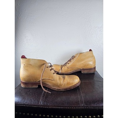John Fluevog Yellow Camel Tan Lace Leather Preppy Honor is  display picture 2