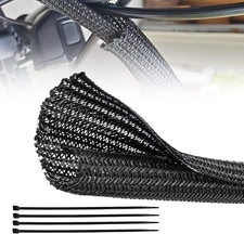 1/4 x 10FT Cord Protector Wire Loom Tubing Cable Sleeve For Computer Electrical