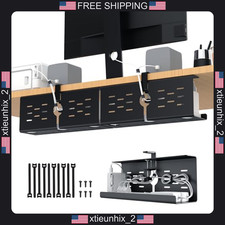 Desk Cable Management Tray 16 Inch Metal Organizer for Under Desk Use