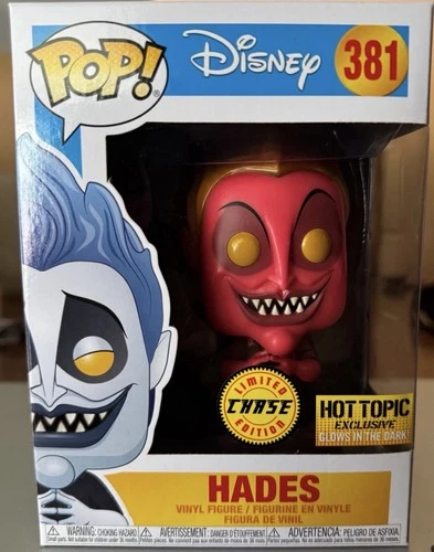 Funko Pop Hades Red Hot Topic Glow Chase Collectible Figure Disney Hercules
