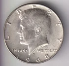 1968-D KENNEDY HALF DOLLAR .50¢ DENVER MINT 40% SILVER COIN UNITED STATES