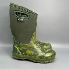 Bogs Classic Kids 3 Mossy Oak Green Camo Insulated Waterproof Handle Boots