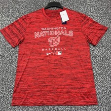 Nike Dri-Fit Shirt Men Large Washington Nationals Short Sleeve Crew Neck New L