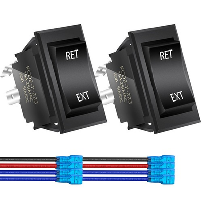#ad DaierTek Momentary RV Jack Switch 30 Amp 12V DC Reverse Polarity Rocker Switc... $20.73