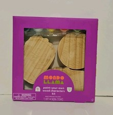 Mondo Llama 3ct Wood Food Characters Painting Craft Kit