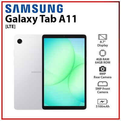 (New) Samsung Galaxy Tab A11 LTE 8.7'' 4GB+64GB SILVER 8.0MP Android PC Tablet
