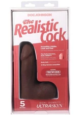The Realistic Cock & Balls Ultraskyn Removable Vac-U-Lock Suction Cup 5 inch