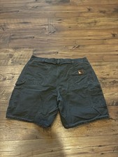 Vintage Carhartt Size 42 Mens Green Canvas B25 MOS Baggy Work Shorts Loose