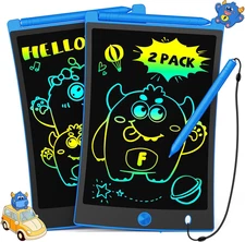 2 Pack LCD Writing Tablet with Stylus, 8.5In Erasable Doodle Board Mess Free Dra