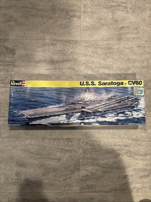 Revell 1996 USS Saratoga CV-60 Aircraft Carrier Model Kit 1:542 Scale open