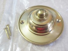 NEW 2-7/8" Round Solid Cast Brass Doorbell Button, Polished Brass Finish