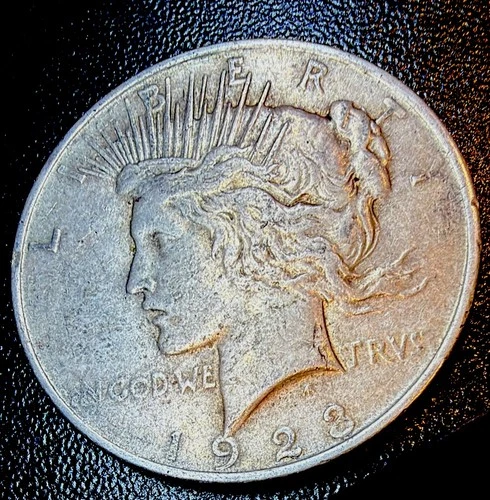 90% Silver US Coin VF+ 1923 Philadelphia Mint Peace Silver Dollar