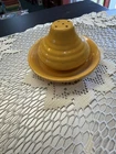 Set Of Bauer Pottery Salt Or Pepper Shaker W/ Matching Holder