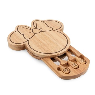 Picnic Time Disney Minnie Mouse Head Shaped Cheese Board Tools Parawood