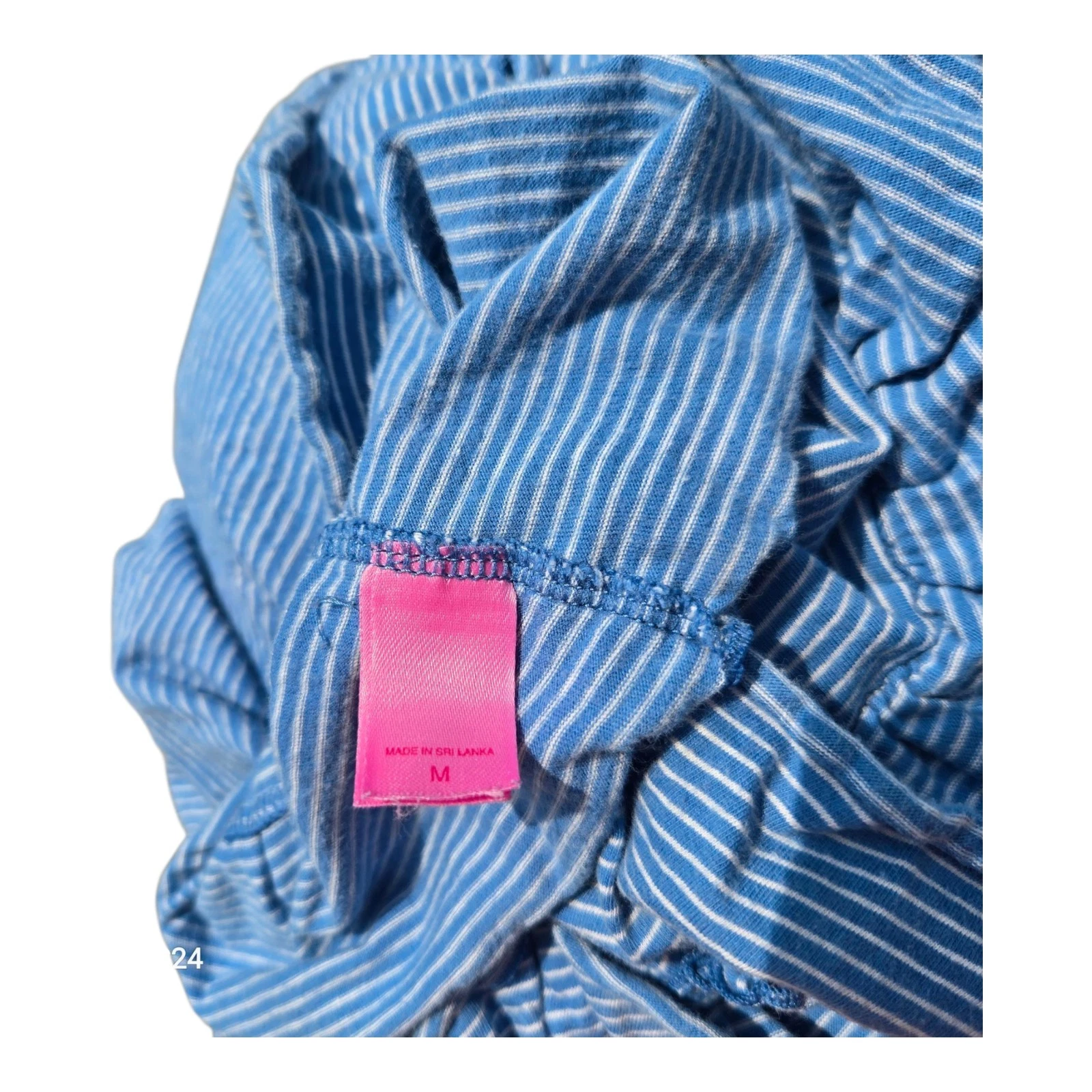 UNDERCOVER Bambola Victoria's Secret rosa università scollo a V spaghetti strap top a righe M
