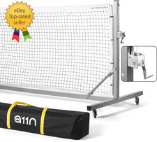 Pro Pickleball Net with Wheels and Hand Winch, Tournament Regulation Size