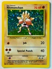 1999 Pokemon Card Base Set Hitmonchan Rare Holo 7/102 WOTC EX