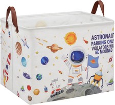 Astronaut Nursery Hamper,Space Storage Basket, Baby Gift Large, white
