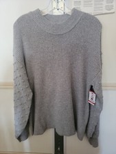 Vince Camuto Women's Bobble Stitch Sleeve Pullover Sweater XL