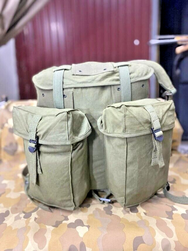South Vietnamese Cotton Canvas Backpack ARVN Rucksack X Frame