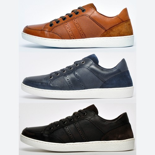 real leather trainers