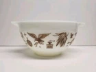 Vintage Pyrex Americana Cinderella Mixing Bowl  441    1 1/2 Pt.  White/ Brown