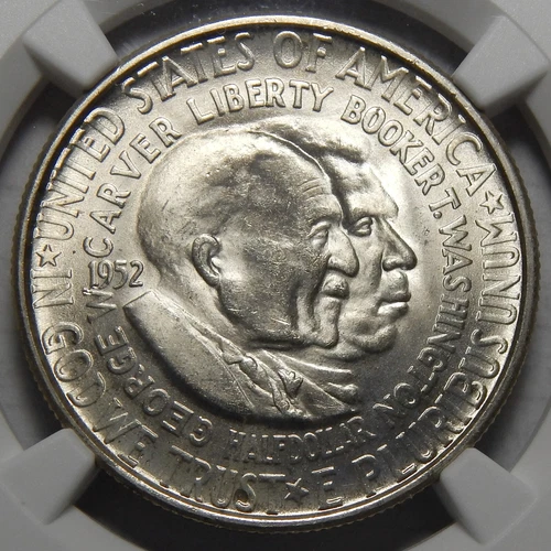 1952-S NGC MS67 WASHINGTON-CARVER HALF DOLLAR SILVER COMMEMORATIVE