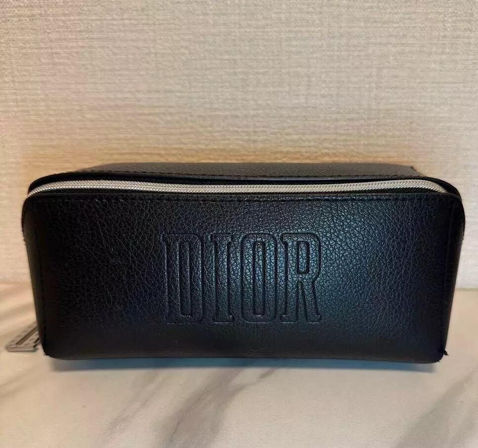 Logo nouveauté Dior Poch noir argent PU rectangle cuir 6 cm x 16,5 cm x 6 cm