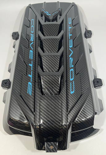2020-2024 C8 CORVETTE LT2 ENGINE COVER - Carbon Fiber - Rapid Blue ...