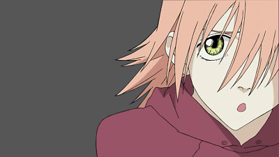 Anime flcl simple background minimalism green eyes gray Playmat Gaming Mat Desk