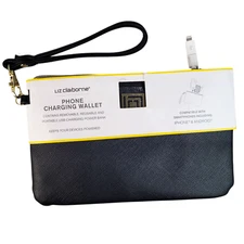 Liz Claiborne Phone Charging Wallet Black Wristlet Smartphone IPhone Android