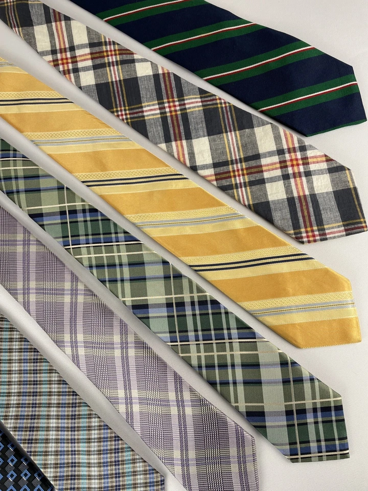 LOTE DE 7 CORBATAS MIXTAS DE DISEÑO - ABBOUD, EGARA, NORDSTROM, BANK, STAFFORD, BARNES Foto 2 de 4