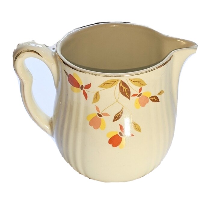 Hall's Superior Floral Autumn Leaf Pitcher Jewel Homemakers Kitchenware
