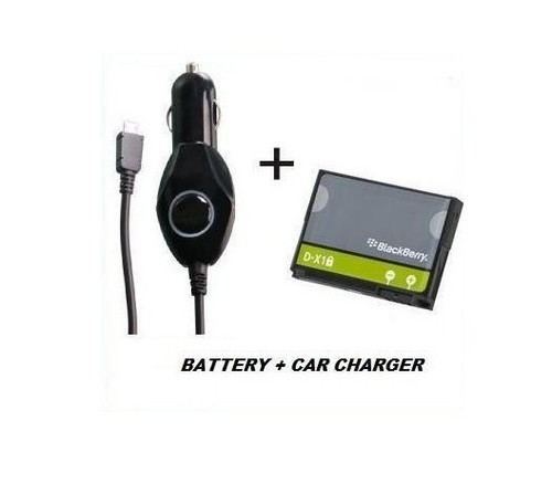 Batterie OEM Blackberry D-X1 + chargeur de voiture pour tempête 9530 - Photo 1 sur 1