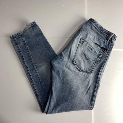 Diesel Industry Herren Darron Hellblau Regular Slim Tapered Jeans W33 W31
