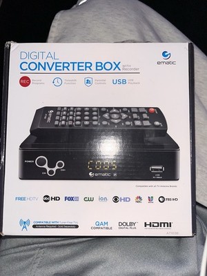 Ematic AT103B 1080p HDMI Digital Converter Box Recorder/Timeshift USB Playback