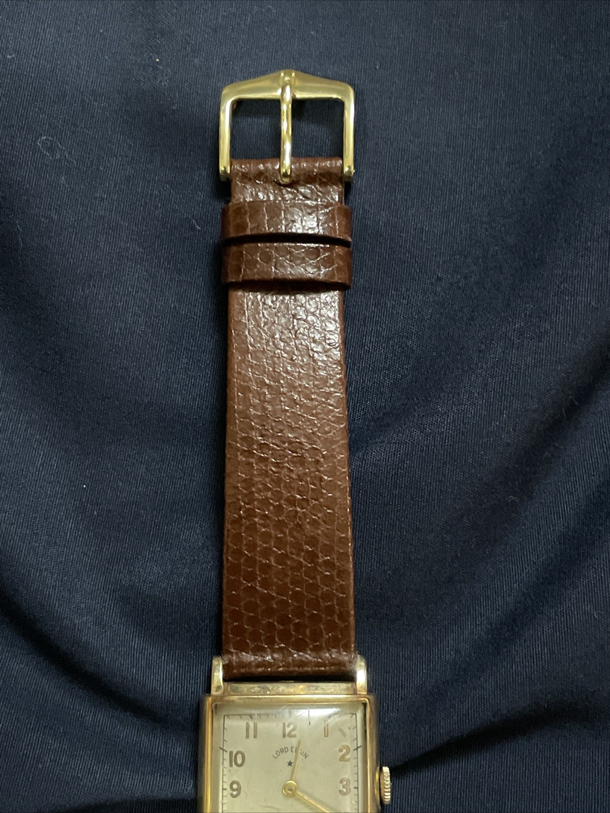 Working 1947 Lord Elgin Rectangular Art Deco 14k … - image 10