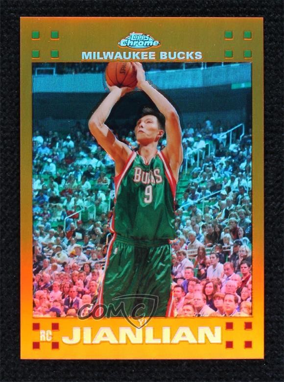 2007-08 Topps Chrome Orange Refractor 195/199 Yi Jianlian #135 Rookie RC b8p