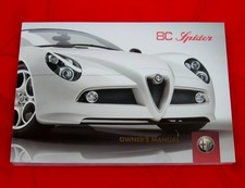 Alfa Romeo 8C Competizione Spider, RARE Owners Handbook, USA Spec Eng Text, 2009