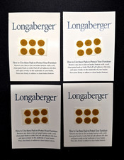 NEW Longaberger Warm Brown Protectve Felt Dots Pads Qty. 24 - Made in USA
